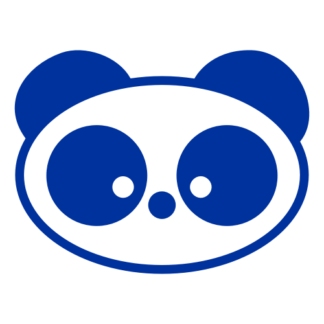 Small Eyed Panda Decal (Blue)